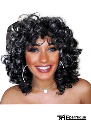 Perruque bouclée femme noire perruque bouclée courte douce noire