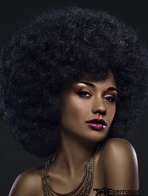 Perruques bouclées avec frange naturelle look court africain bouclé perruques