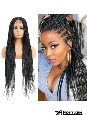 Perruques tressées pour les femmes afro-américaines Square Knotless Box Perruque tressée