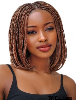 Perruque synthétique Brown Bob tresse pour femme afro - américaine