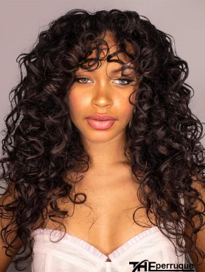 Perruque bouclée grandes perruques bouclées pour les femmes noires blanches 20 pouces cheveux synthétiques longs