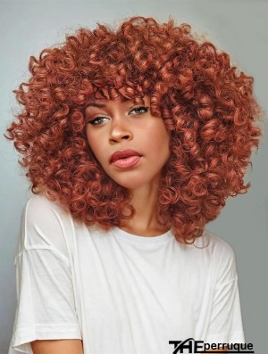 Perruque africaine bouclée avec franges pour femme noire