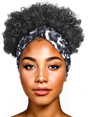 Perruque bouclée naturelle noire pour femme noire