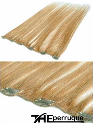 Pince à cheveux remy blonde droite appropriée dans les extensions de cheveux