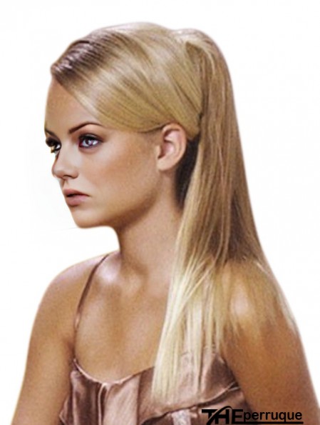 Pince synthétique droite blonde parfaite en postiches