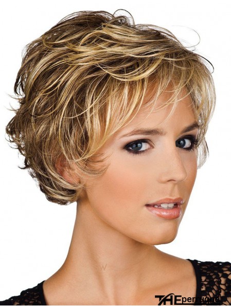 Perruques de cheveux humains Royaume-Uni coupe en couches