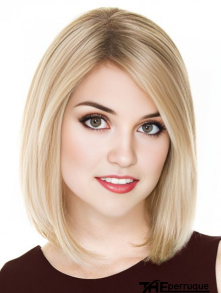 Bob coupe perruques femmes 100% attaché à la main couleur blonde longueur d'épaule