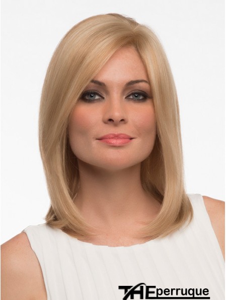 Cheveux raides Cheveux raides Longueur d'épaule Couleur blonde