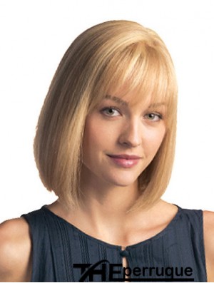Perruque de Bob de cheveux humains remy de longueur de menton monofilament blonde Bobs