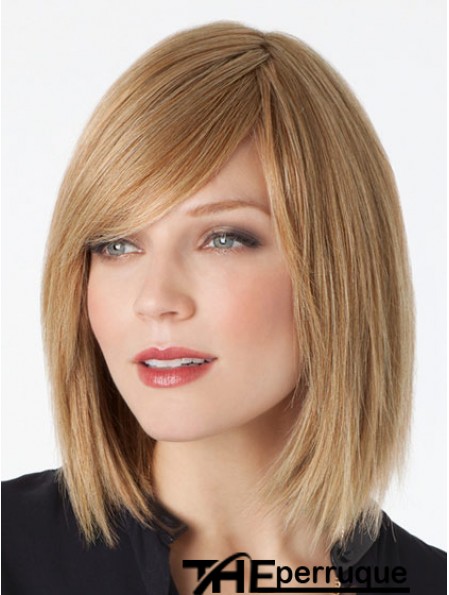 Lace Front épaule longueur droite blonde tendance Bob perruques