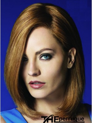 Bobs menton longueur blonde droite droite abordable petite perruques