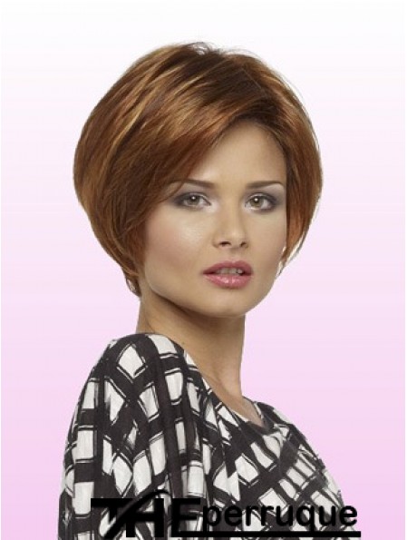 Bob court en couches avec dentelle droite style Auburn couleur
