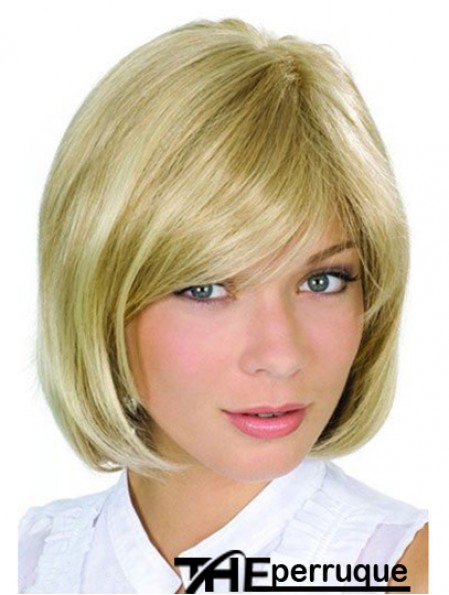 Longueur de menton Blonde de haute qualité 10 pouces Wavy Bob perruques