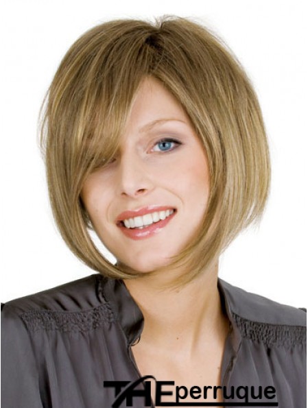 100% de bobs droits noués à la main Longueur de menton 10 pouces Nouvelles perruques de cheveux humains