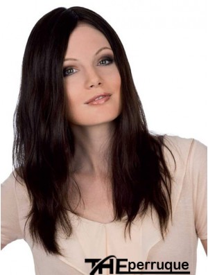 Moins cher 18 pouces Auburn longue sans frange perruques en dentelle droite