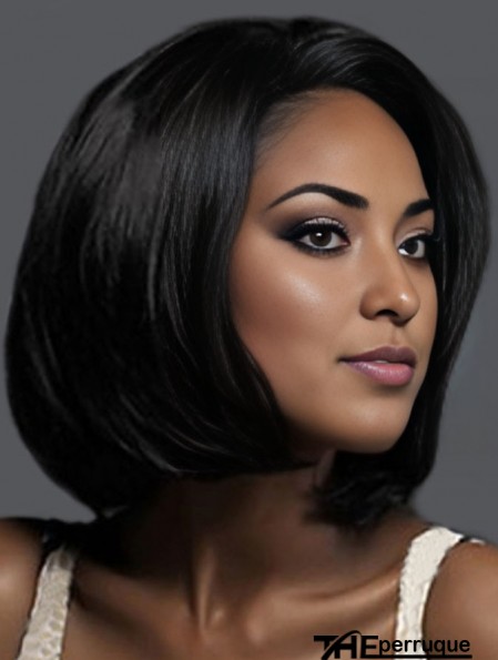 Les bobs de couleur noire classique coupent des perruques de longueur de menton pour les femmes afro-américaines