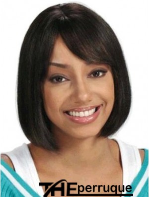 Perruques de cheveux courts Afro-américain Style droit Longueur de menton