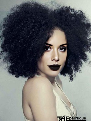 Perruques de cheveux humains Afro Kinky sans bonnet de longueur de menton humain Remy Lace Front