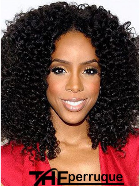 Conçu des perruques crépues de longueur d'épaule de 16 pouces pour les femmes noires