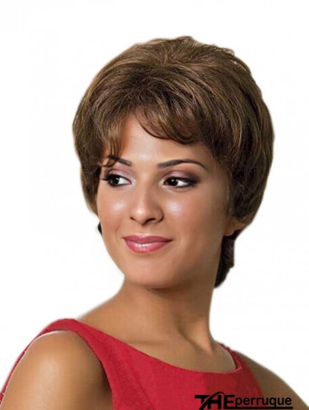 Perruques de cheveux humains afro-américaines ondulées courtes en dentelle pleine de Remy