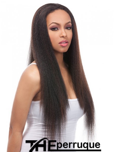 Perruques avant en dentelle noire de 24 pouces pour les femmes noires