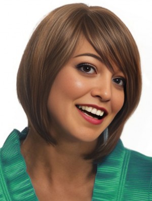 Perruques afro-américaines de longueur de menton Auburn Straight Bobs de haute qualité