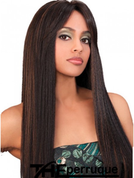22 pouces perruques avant de lacet brun pour les femmes noires