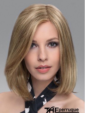 Perruques synthétiques blondes douces et droites aux épaules