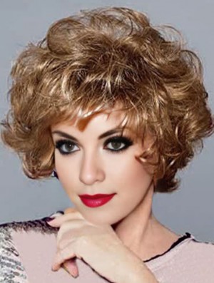 Curly Blonde Perfect Short Classic Perruques