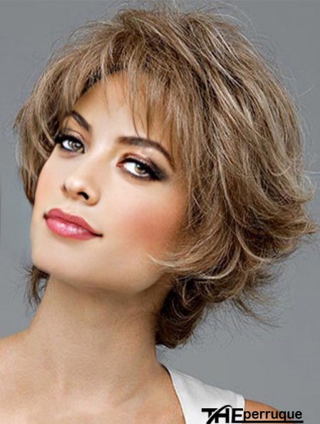 Cheveux synthétiques bon marché UK Layered Cut Short Length Style Ondulé