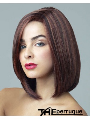 Perruques synthétiques avant de lacet Auburn Couleur droite Style Bobs Cut