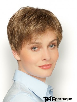 Meilleur 6 pouces droite blonde Boycuts perruques courtes
