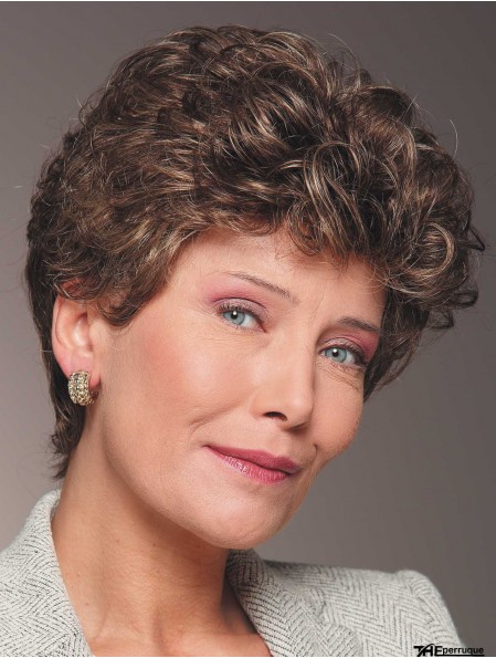 Incroyable Auburn Cropped Curly Layered Lace Front Wigs