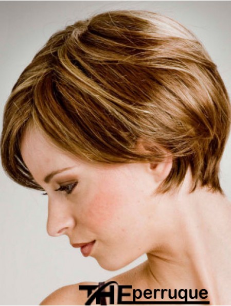 Nouvelles perruques courtes 8  inchdroites blondes Boycuts