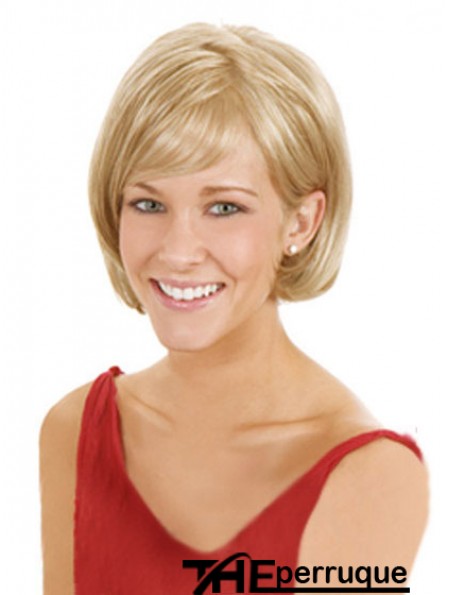 Lace Front Chin Longueur Straight Blonde Perruques Bob de haute qualité