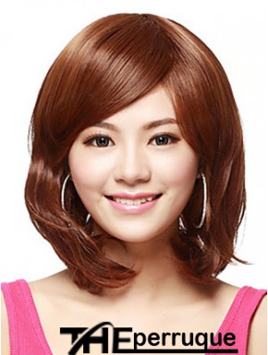 Longueur d'épaule Bobs Perruques Synthétiques Auburn Droite Flexibilité