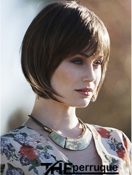 Bobs Brown Straight Chin Length 10  inchPerruques moyennes confortables