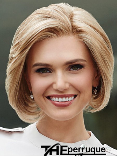Bobs Wavy Monofilament Blonde 10 pouces Perruques synthétiques à vendre