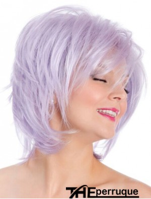 Capless Straight Lilac 8 pouces Bobs Fashion Wig