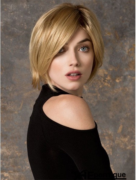 Bobs Chin Longueur Blonde Droite Moins Cher Petite Perruques