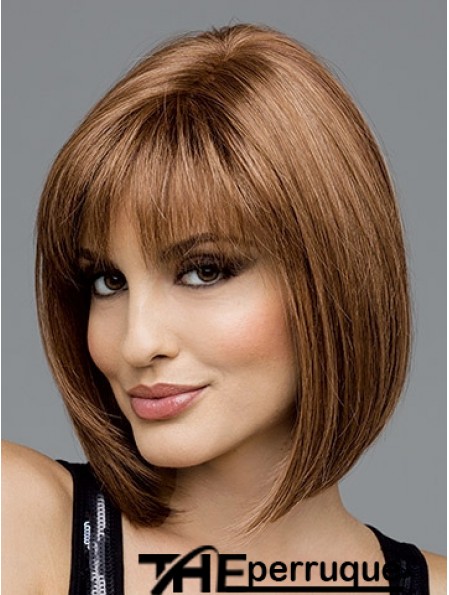 Longueur de menton synthétique Bob 12 pouces avec dessus en monofilament