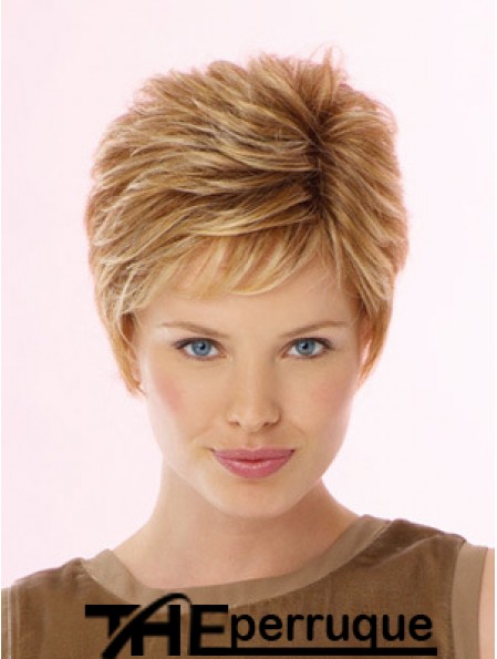 Fabuleuse blonde recadrée ondulée Boycuts Lace Front Wigs