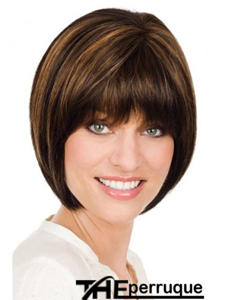 Perruques Bob durables monofilament marron