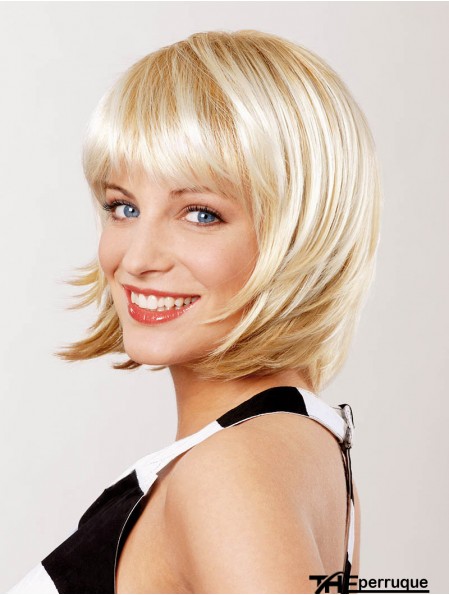 Perruques Bob Bob 10 pouces Lace Front Top Lace Longueur Blonde