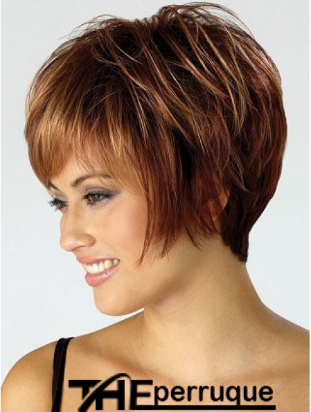 Bobs Straight Auburn Capless Meilleures Perruques Courtes