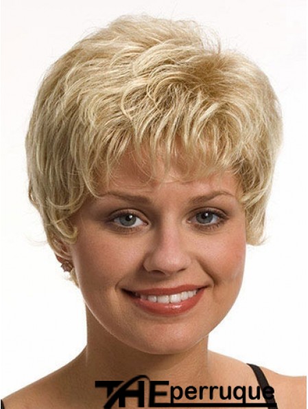 Boycuts Wavy Blonde Capless Meilleures perruques courtes