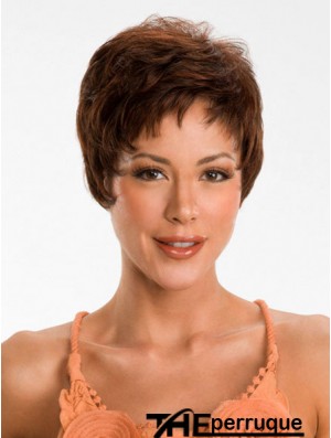 Boycuts Straight Auburn capless perruques courtes confortables