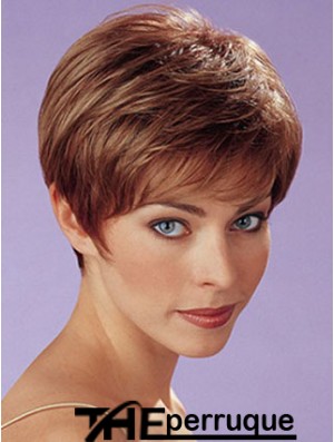 Auburn Synthetic Straight Cropped Capless Boycuts Ladies Wigs UK