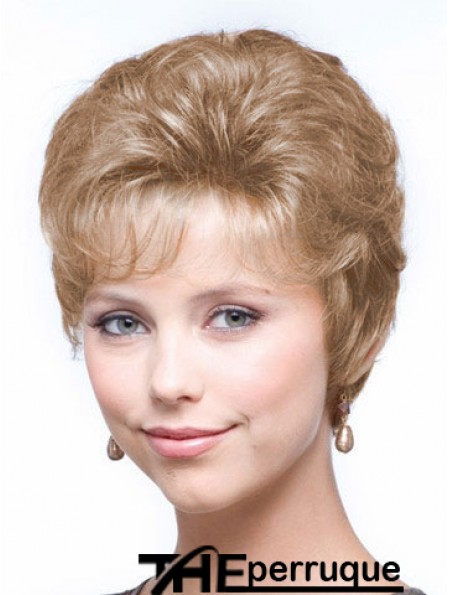 Perruque classique blonde ondulée idéale pour femme