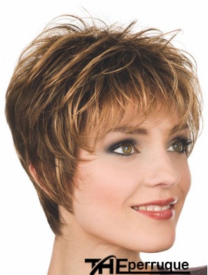 Boycuts Straight Auburn Capless magnifiques perruques courtes